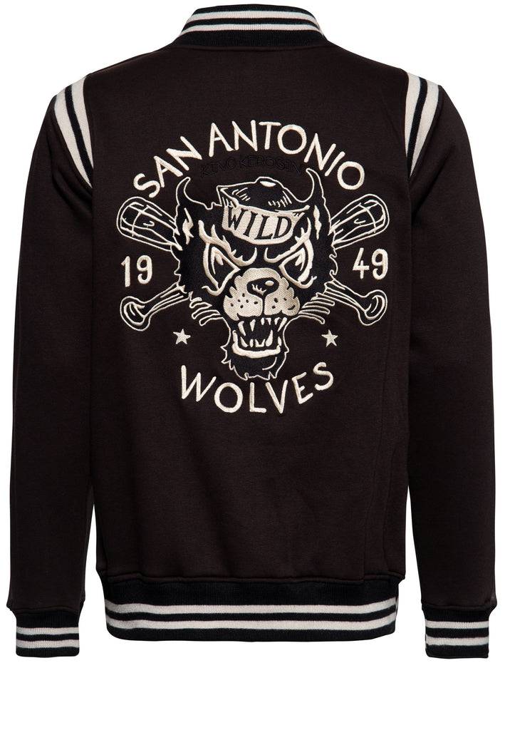 Queen Kerosin College Sweat-Jacke «San Antonio Wolves»