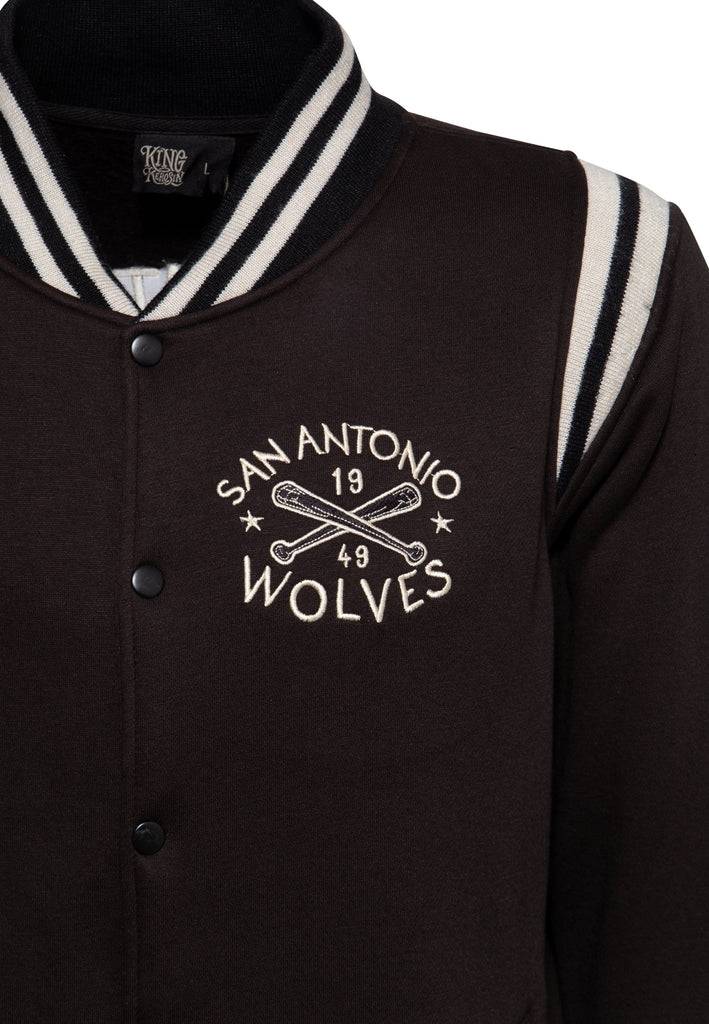 Queen Kerosin College Sweat-Jacke «San Antonio Wolves»