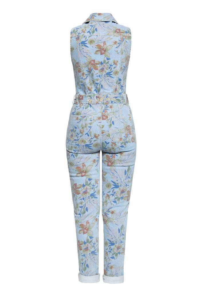 Queen Kerosin Denim Overall Mit Allover-Print «Hawaii»