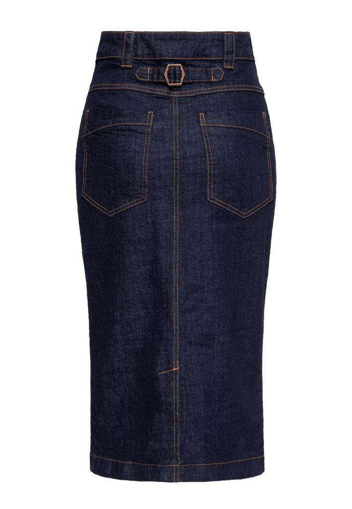 Queen Kerosin Denim Workwear Pencil Rock «Cinch Back»