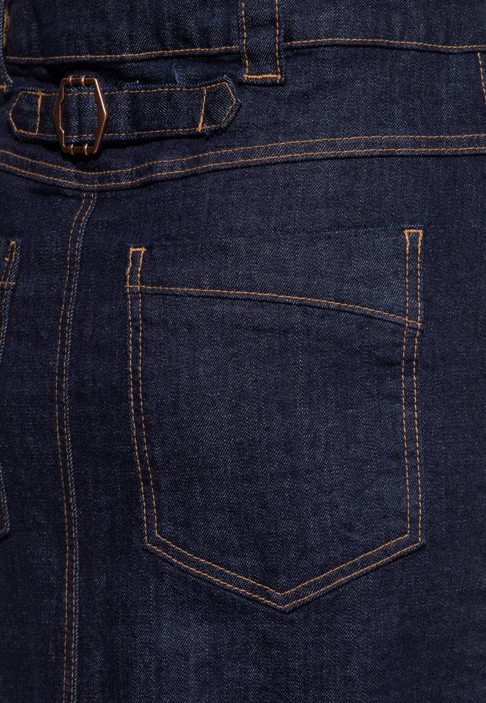Queen Kerosin Denim Workwear Pencil Rock «Cinch Back»
