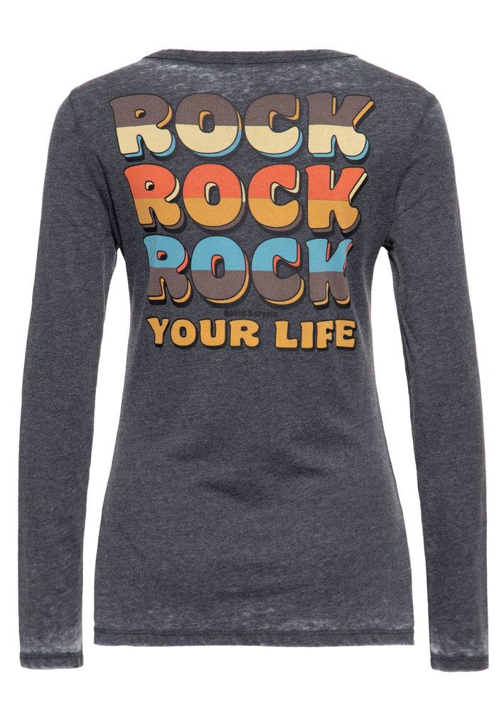 Queen Kerosin Enzym Wash Langarmshirt «Rock Your Life»