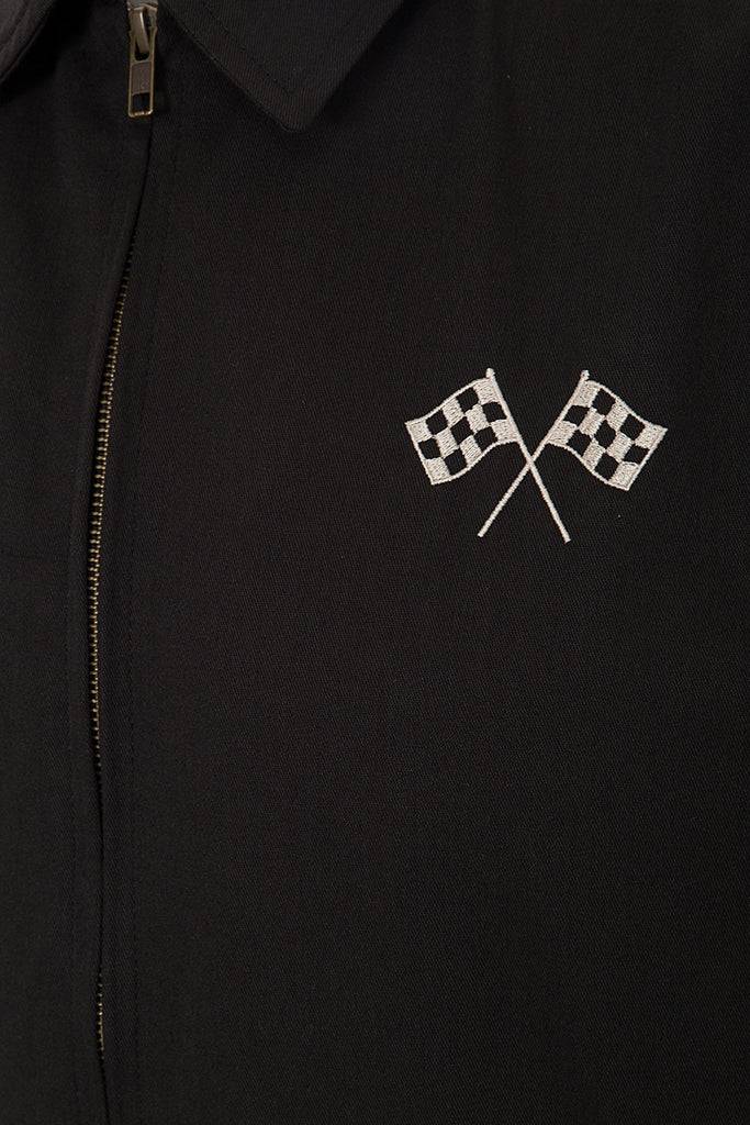 Queen Kerosin Gabardine Jacke Mit Großem Rückenstick «Speedway»
