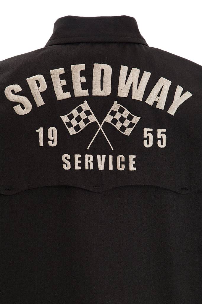 Queen Kerosin Gabardine Jacke Mit Großem Rückenstick «Speedway»
