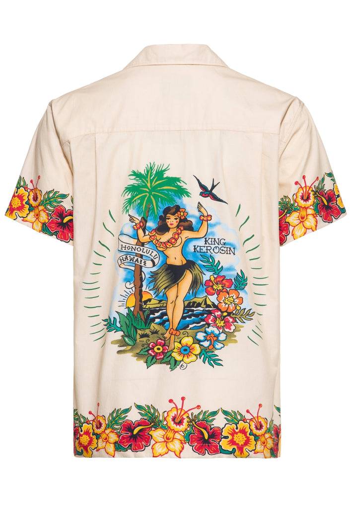 Queen Kerosin Hawaiihemd Aus Bio-Baumwolle «Honolulu Hawaii»