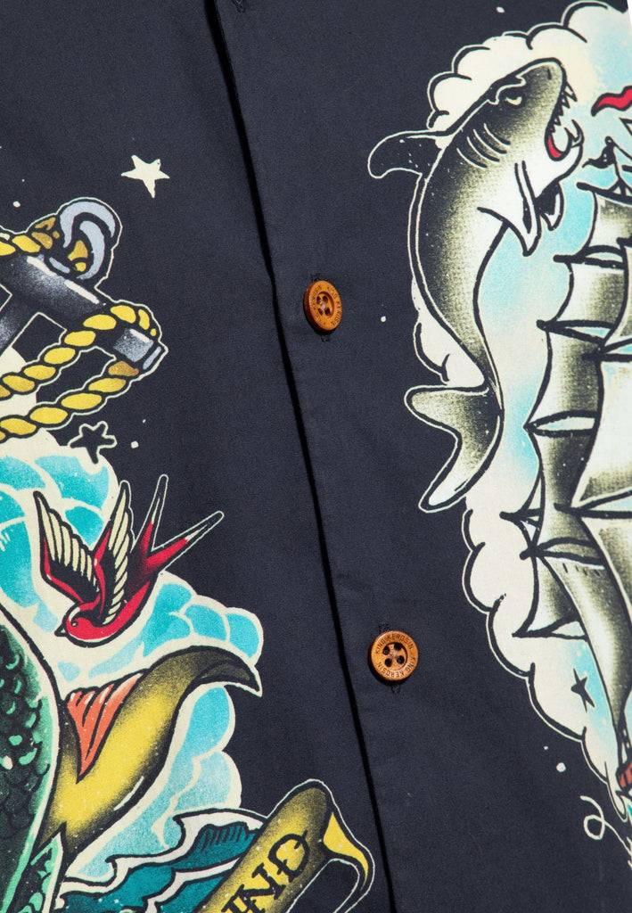 Queen Kerosin Hawaiihemd «Homeward Bound» Aus Bio-Baumwolle