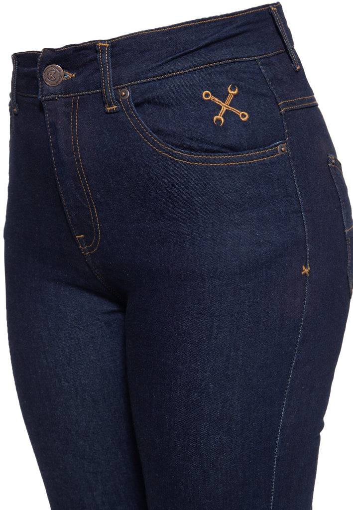 Queen Kerosin High Waist Slim Fit Jeans Im 5-Pocket-Design «Betty»