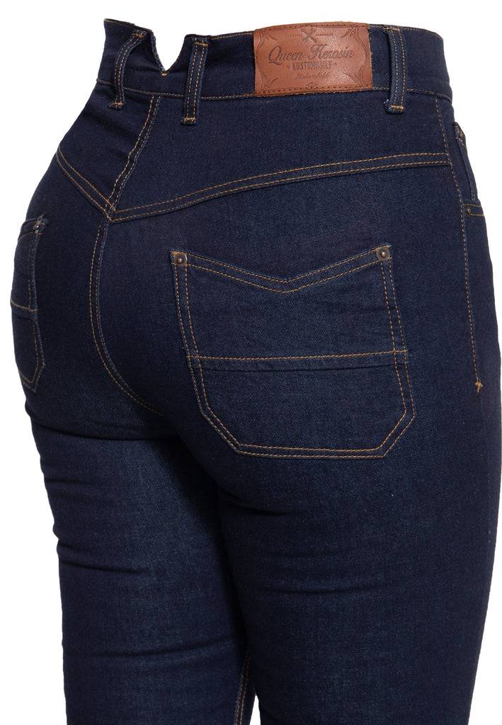 Queen Kerosin High Waist Slim Fit Jeans Im 5-Pocket-Design «Betty»