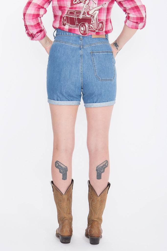 Queen Kerosin Jeansshorts Mit Stickereien Im Western-Look