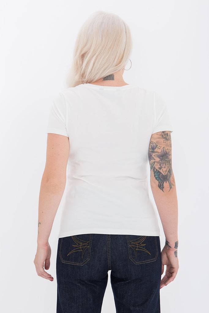 Queen Kerosin Kurzarm Shirt Mit Coolem Retro-Print «Flame Bar»