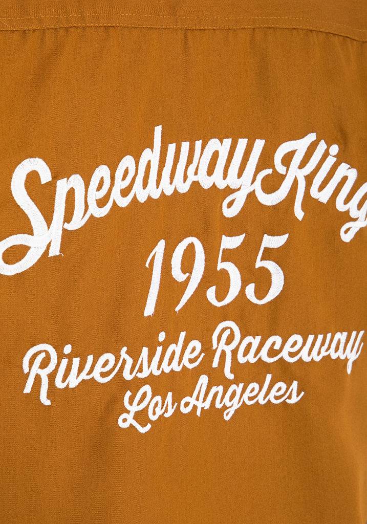 Queen Kerosin Kurzarmhemd Mit Rückenstickerei «Speedway Kings»