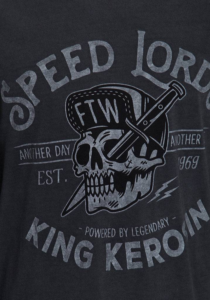 Queen Kerosin Langarm Shirt Mit Front- Und Ärmeldruck «Speed Lords»