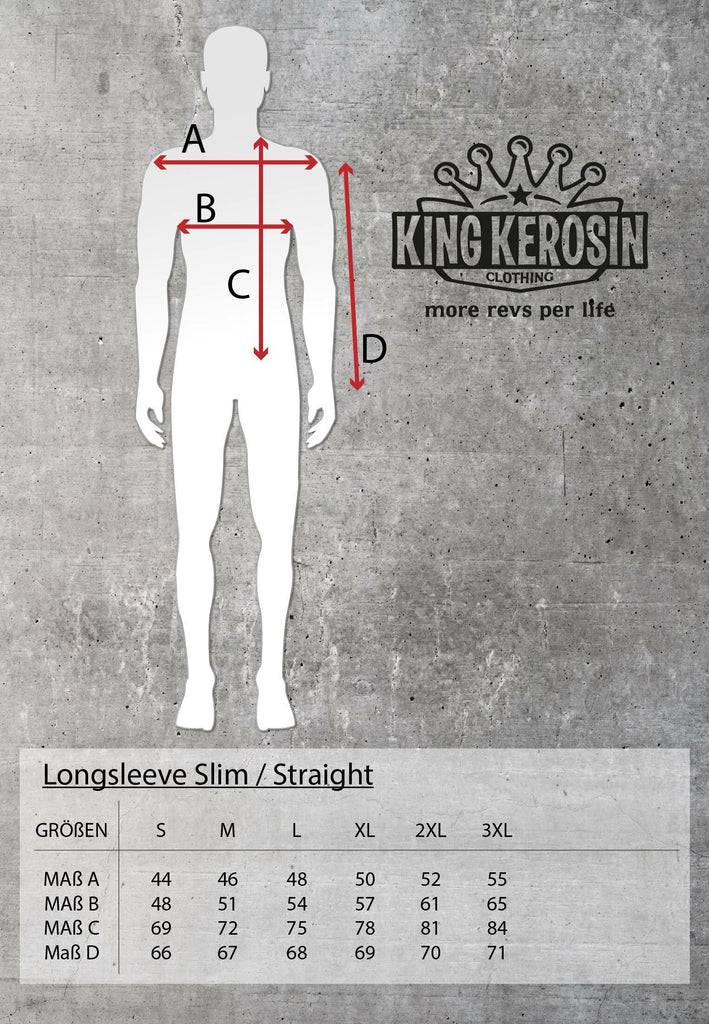 Queen Kerosin Longsleeve Mit Retro-Print Und Oilwash-Effekt «Velden Village 2020»