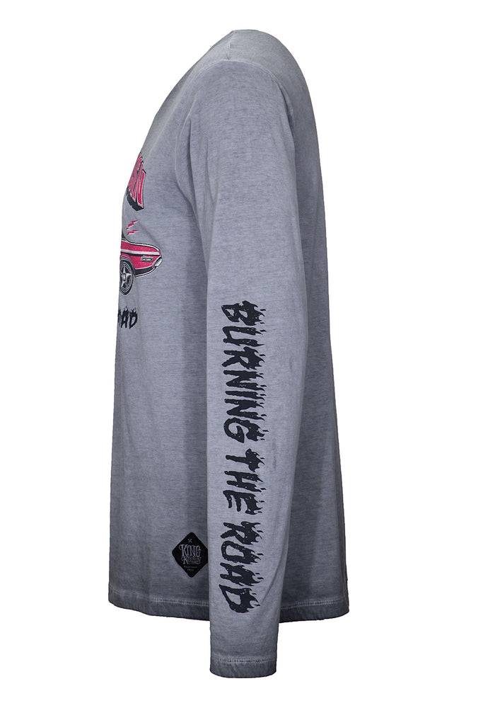 Queen Kerosin Longsleeve Shirt Mit Prints Und Oilwash-Effekten «Death Dealer»