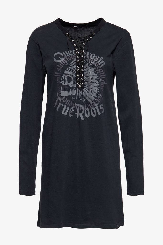 Queen Kerosin Loose Fit Longshirt «Indian Rider Queen»