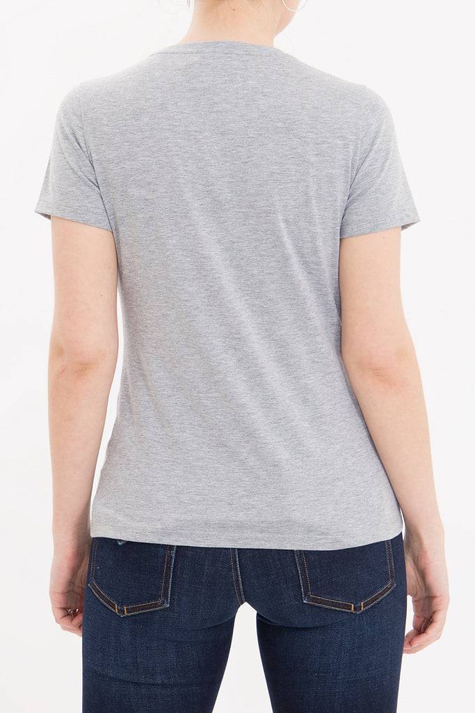 Queen Kerosin Melange Shirt Aus Melange Jersey Mit Front Motiv «Drive Fast»