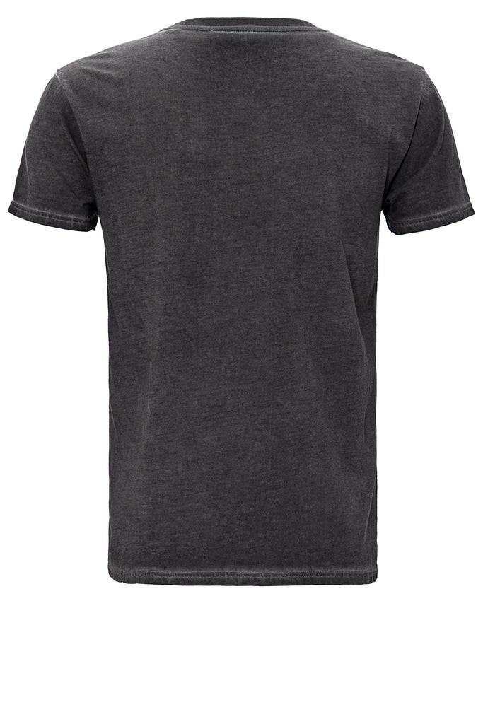 Queen Kerosin Oil Washed Print T-Shirt Im Used Look «El Bastardo»