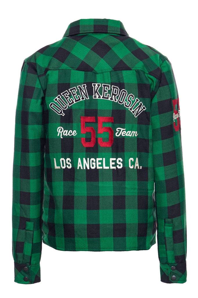 Queen Kerosin Outdoor Funktionshemd Mit Separatem Softshell-Futter Und Stickerei «Race Team 55»