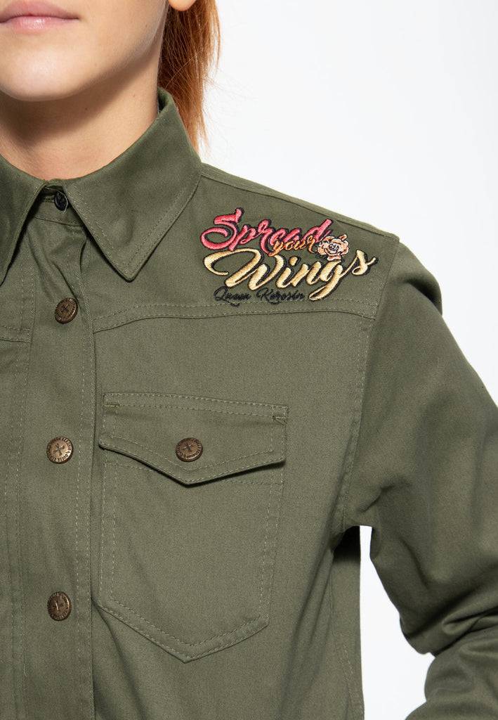 Queen Kerosin Outdoor Funktionshemd «Q.K. Adventure Gear - Spread Your Wings»