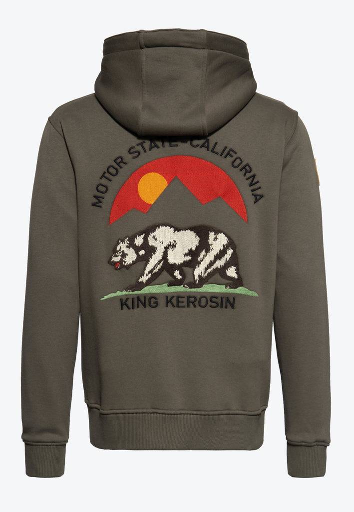 Queen Kerosin Outdoor Sweatjacke «KK Adventure Gear - Motor State California»