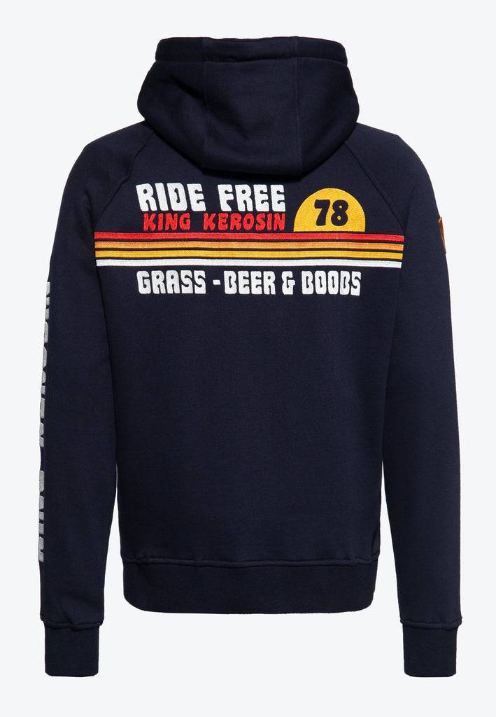 Queen Kerosin Outdoor Sweatjacke «KK Adventure Gear - Ride Free»