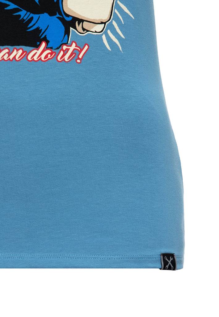 Queen Kerosin Print T-Shirt «Motor Queen I Can Do It»