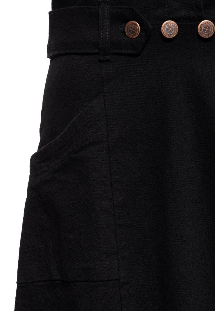 Queen Kerosin 50s Swing Jeanskleid Mit Stickerei