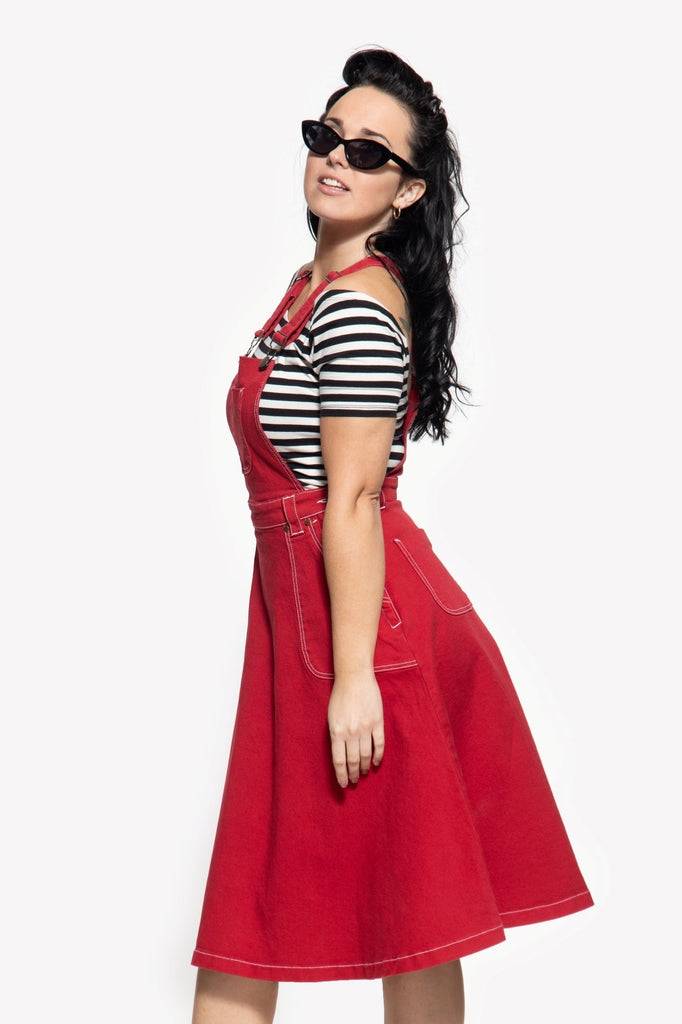 Queen Kerosin 50s Worker Denim Latz-Rock