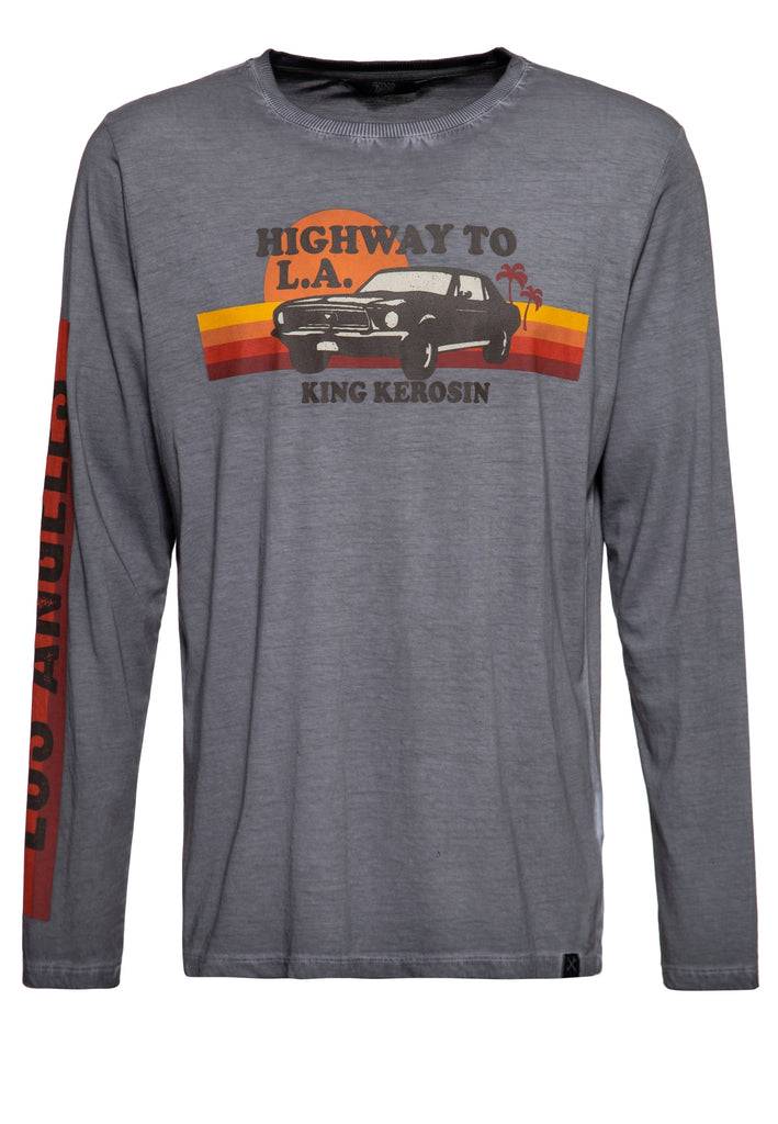 Queen Kerosin Acid Wash Longsleeve «Highway to LA»
