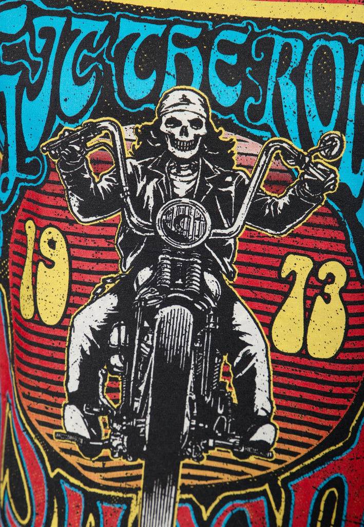 Queen Kerosin Acid Wash T-Shirt «Hit The Road Queen»