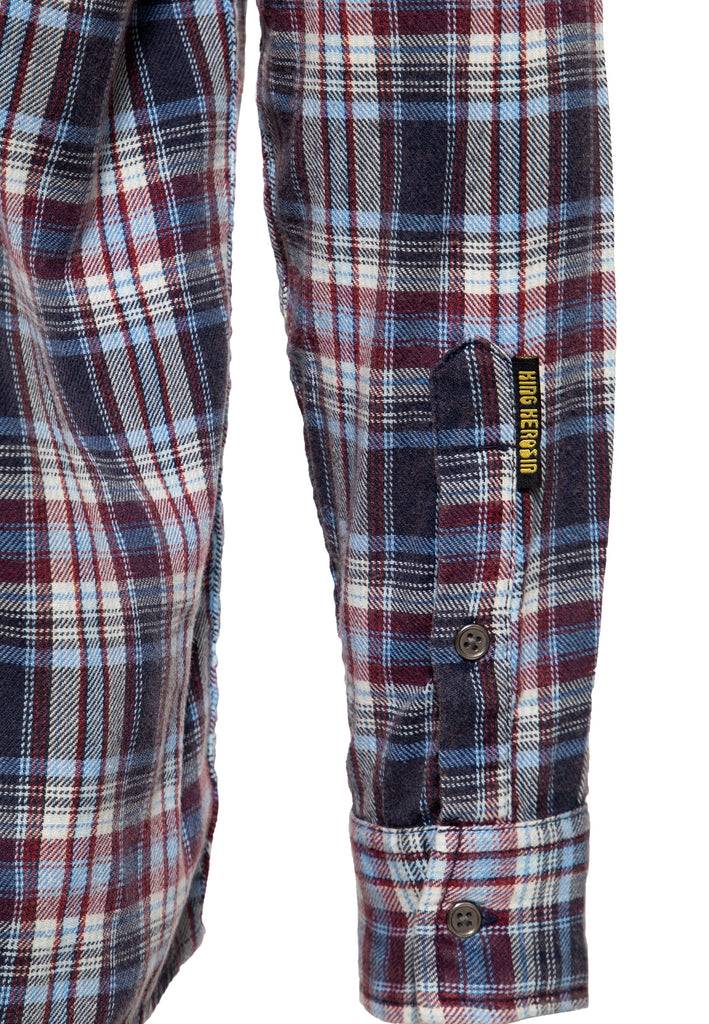 Queen Kerosin Acid Washed Karohemd