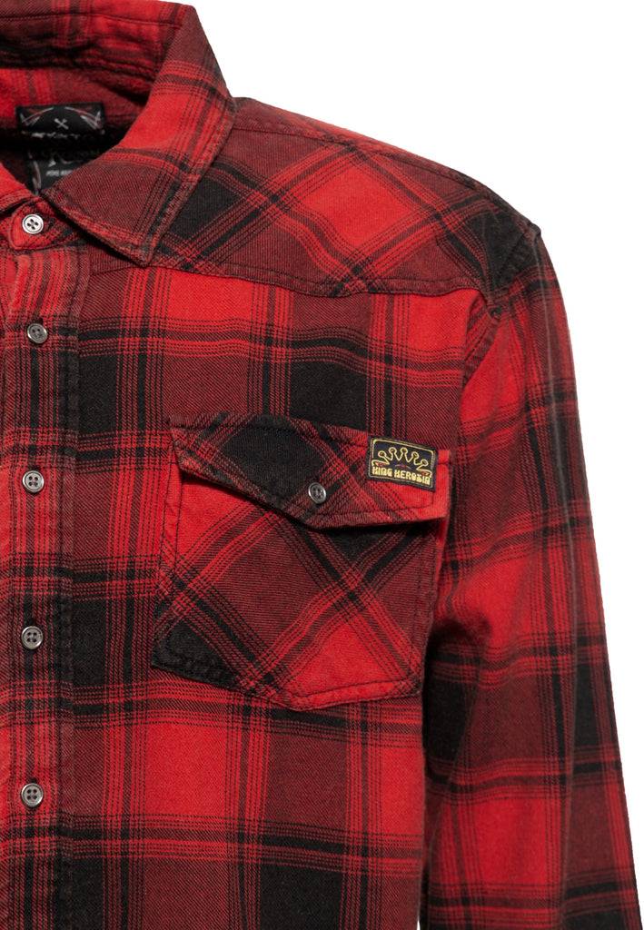 Queen Kerosin Acid Washed Karohemd