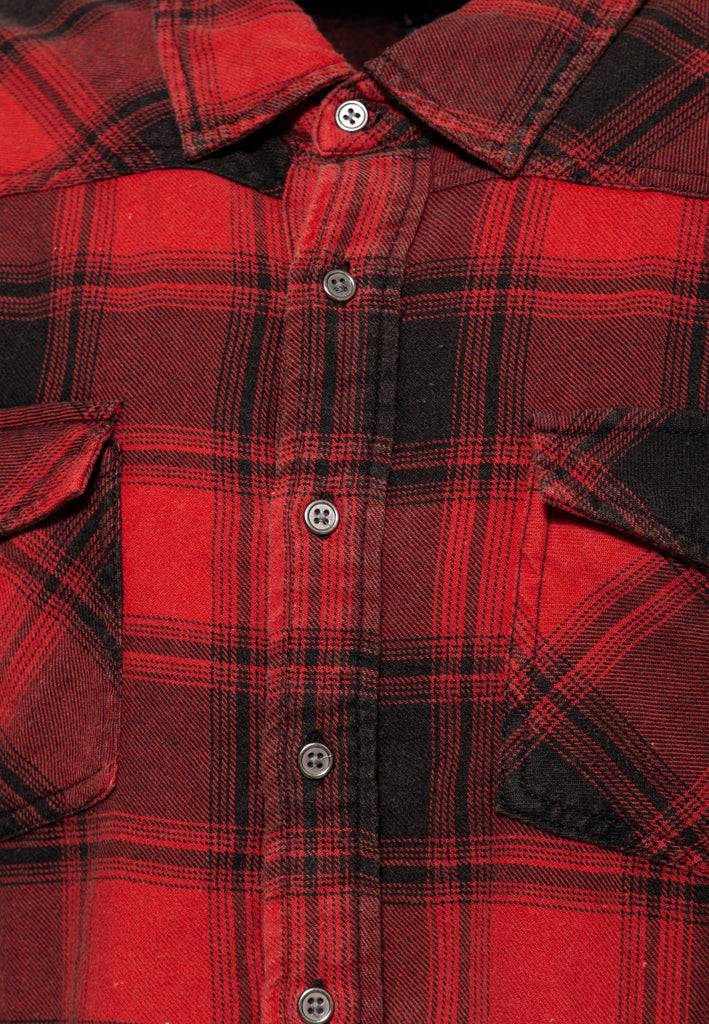 Queen Kerosin Acid Washed Karohemd