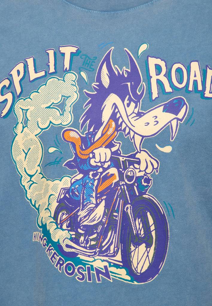 Queen Kerosin Acid-Washed T-Shirt «Split The Road»