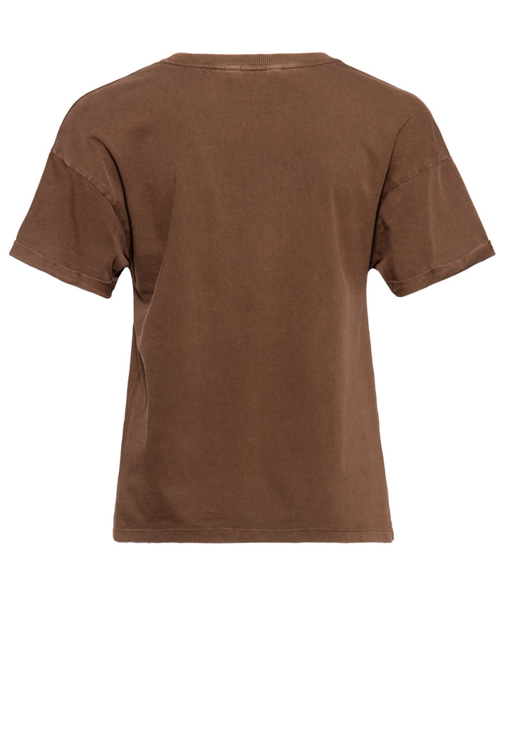 Queen Kerosin Acidwash T-Shirt «Free Born»