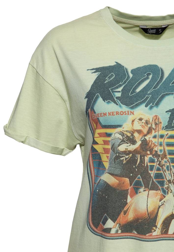 Queen Kerosin Acidwash T-Shirt «Road Queen»