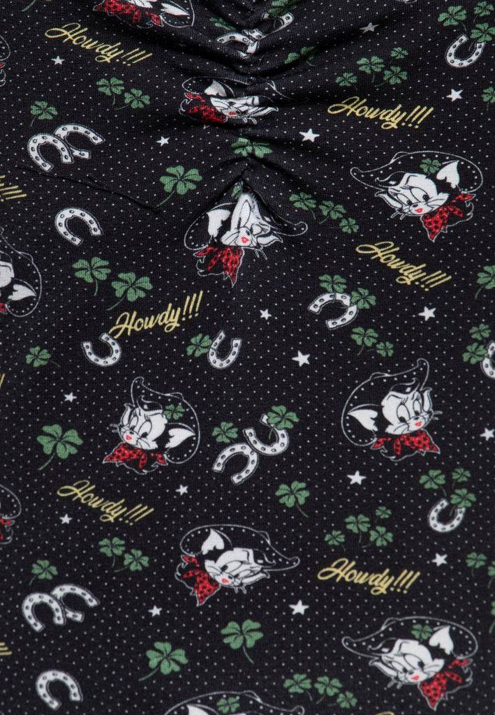 Queen Kerosin Allover-Print Swingkleid «Howdy»