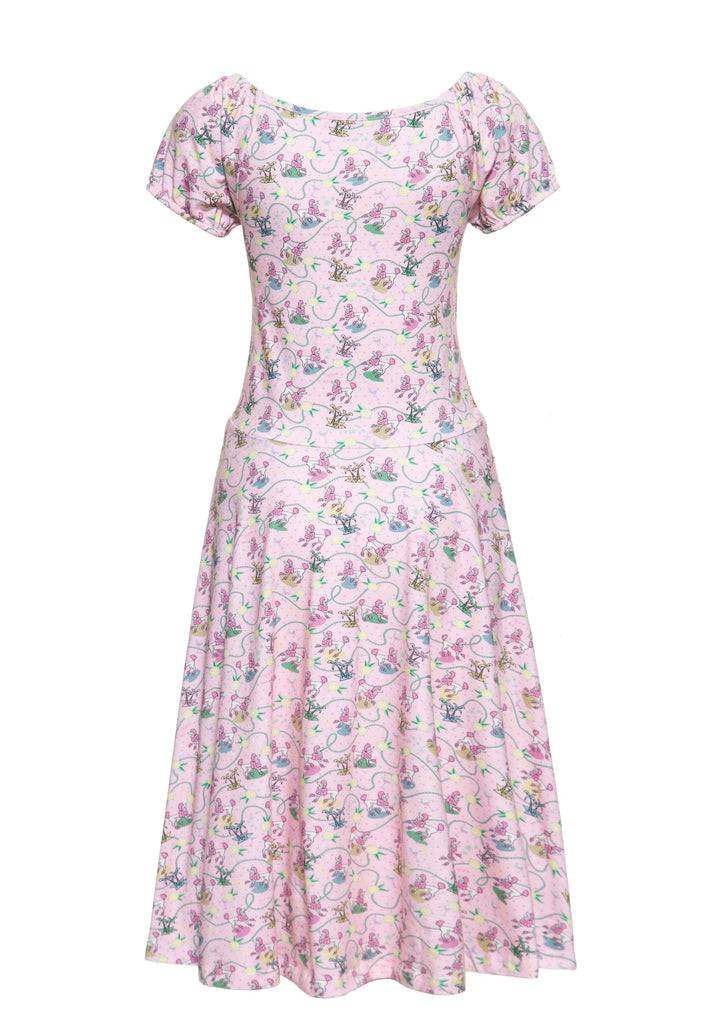 Queen Kerosin Allover-Print Swingkleid «Poodle»