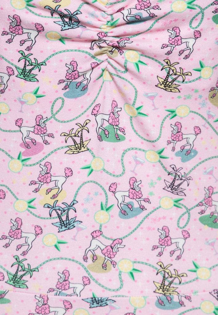 Queen Kerosin Allover-Print Swingkleid «Poodle»