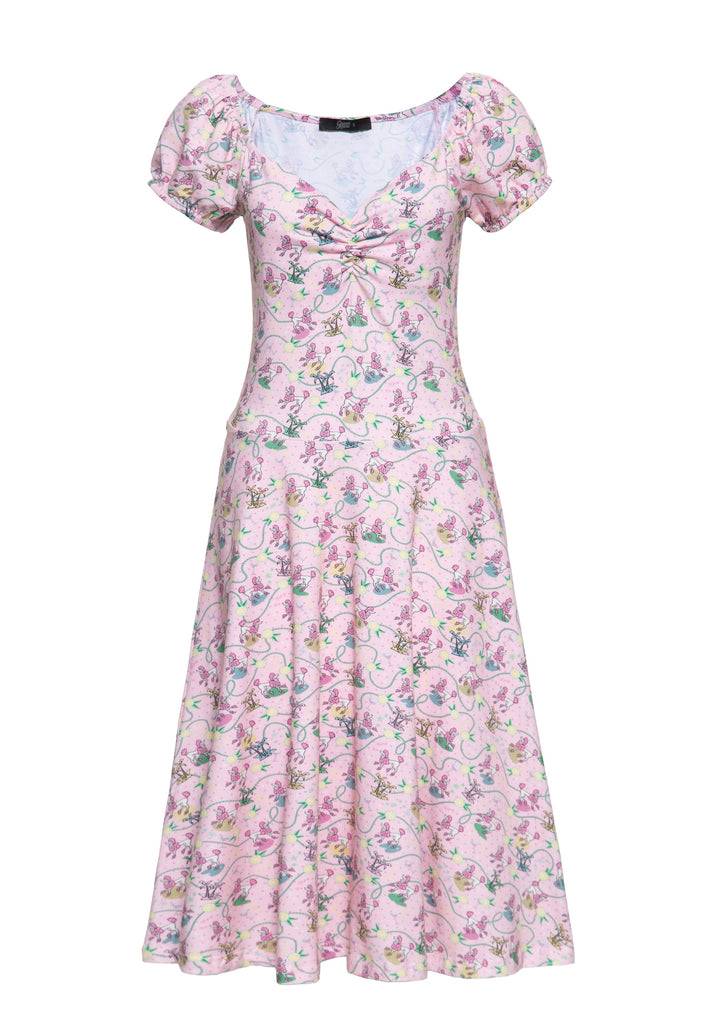 Queen Kerosin Allover-Print Swingkleid «Poodle»