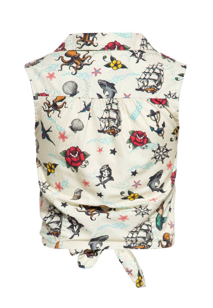 Queen Kerosin Ärmellose Bluse «organic Cotton»