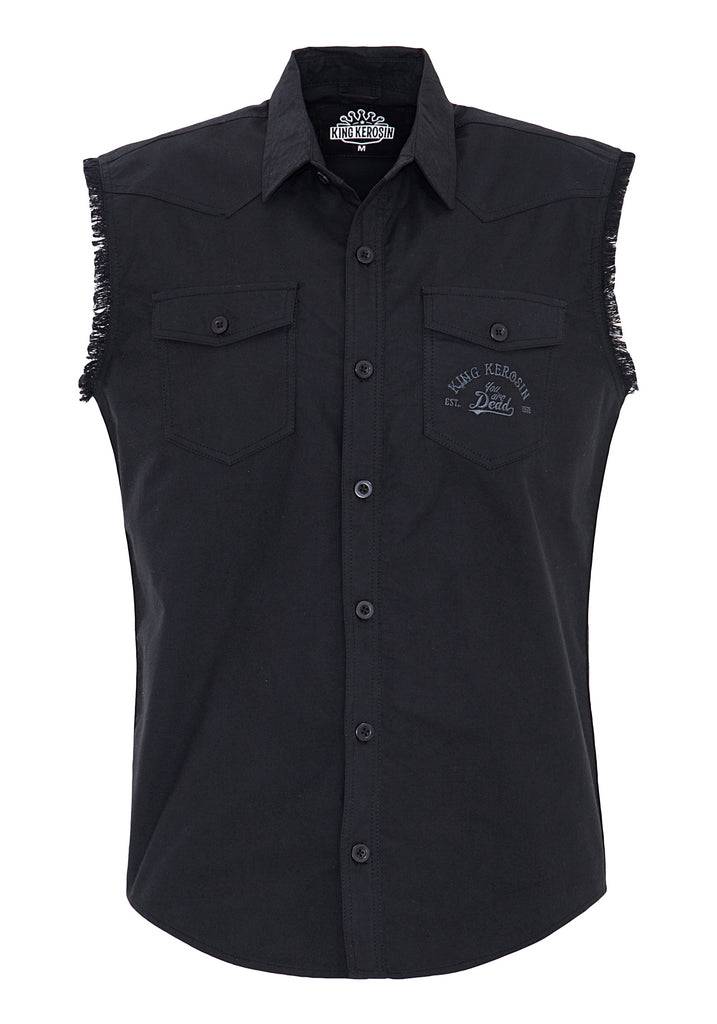 Queen Kerosin Ärmelloses Hemd Mit Stickerei