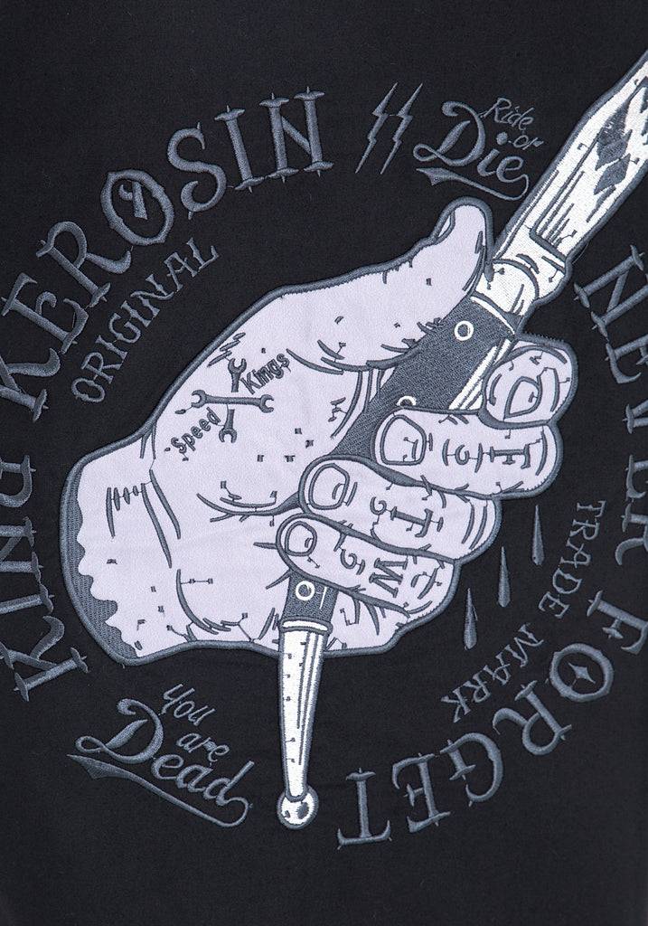 Queen Kerosin Ärmelloses Hemd Mit Stickerei