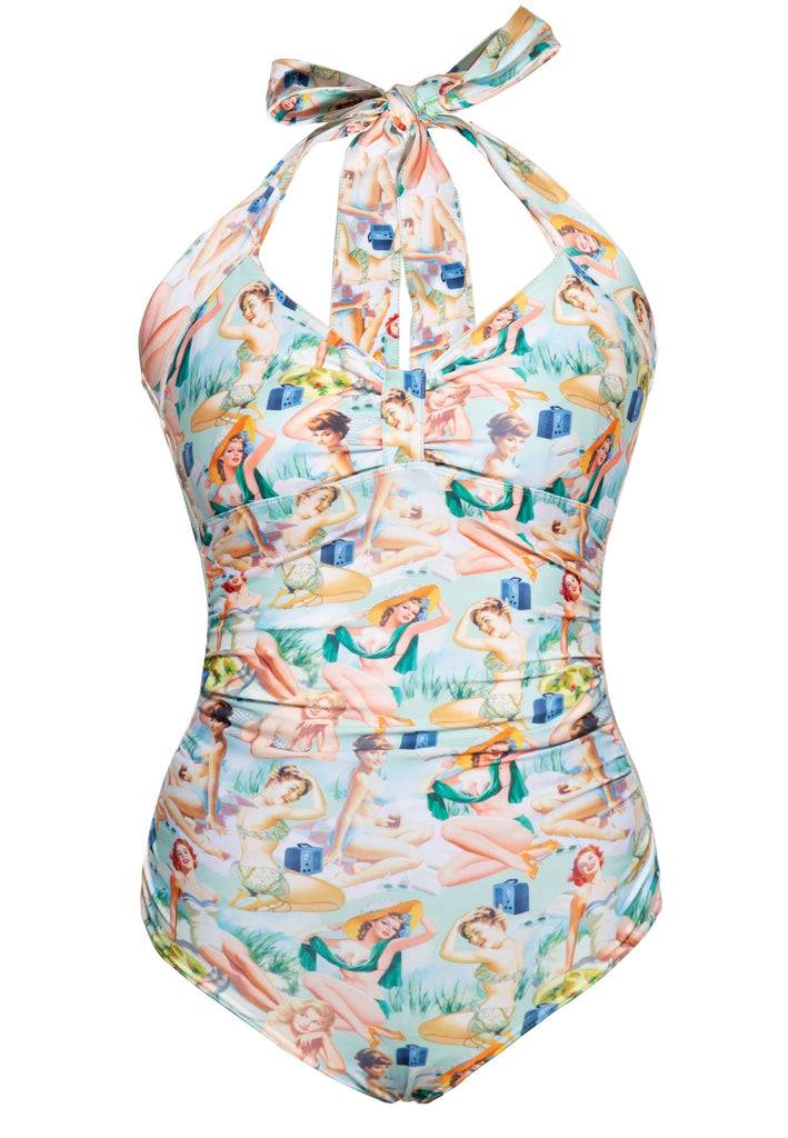 Queen Kerosin Badeanzug «Pins»