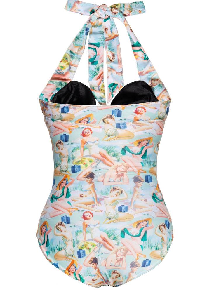 Queen Kerosin Badeanzug «Pins»