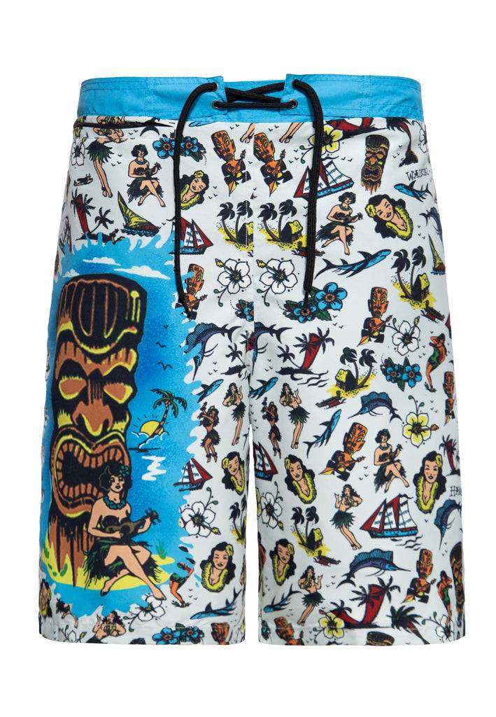 Queen Kerosin Badeshorts «Hawaii»