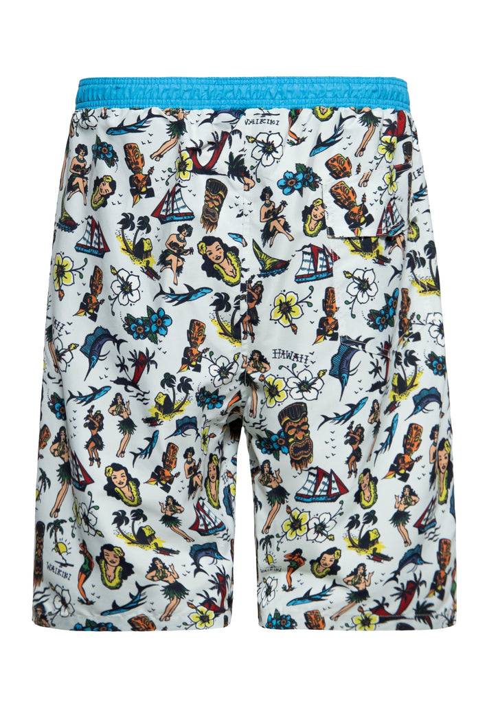 Queen Kerosin Badeshorts «Hawaii»