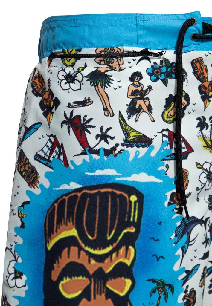 Queen Kerosin Badeshorts «Hawaii»