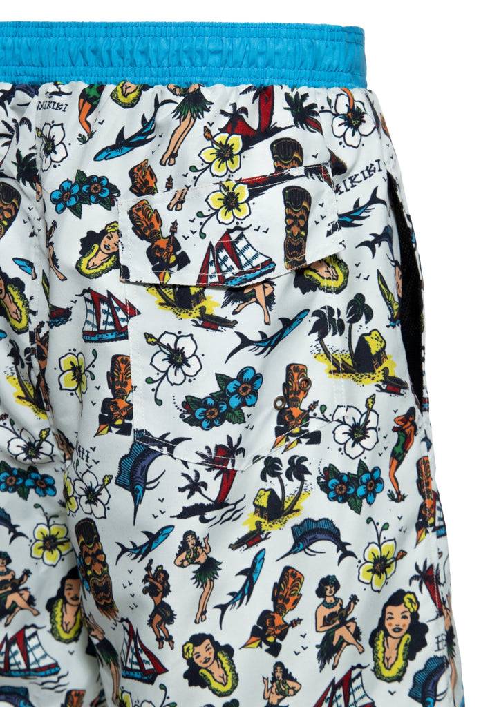 Queen Kerosin Badeshorts «Hawaii»