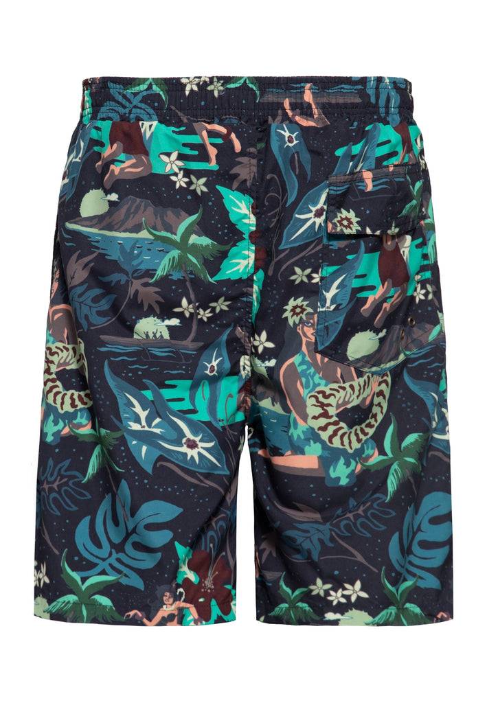 Queen Kerosin Badeshorts «Tropical Hulla Hou»